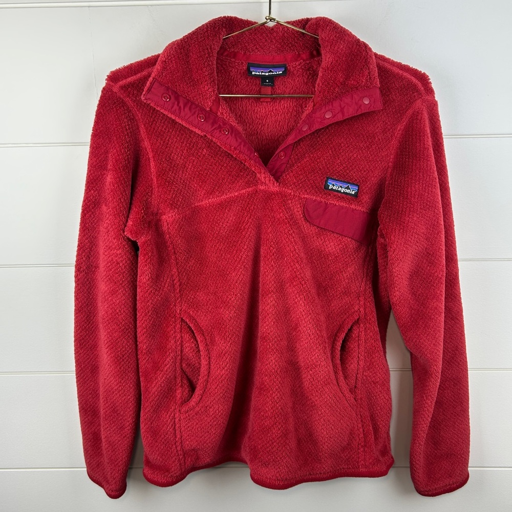 Patagonia Red Re-Tool Snap-T Fleece Pullover Women’s Size S Small